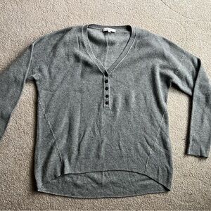 Like new Madewell Gray Asherton Waffle Henley Sweater